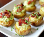 Decadent Creamy Bacon-Guacamole Potato Bites