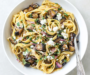 Savory Pasta with Eggplant, Feta, and Mint Medley